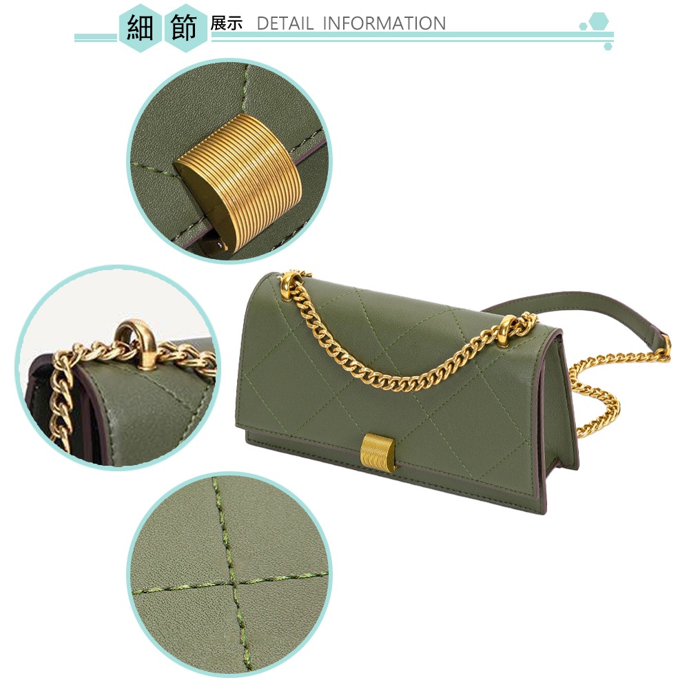 SPRING-菱格鍊條包 刺繡鍊條小斜背包 菱格晚宴包 -多色 菱格鍊條肩背包(9-95225), , large