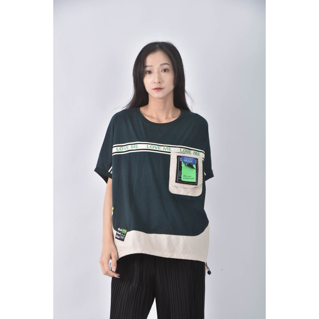 (2XL) 326字母綠色短袖上衣二手衣, , large