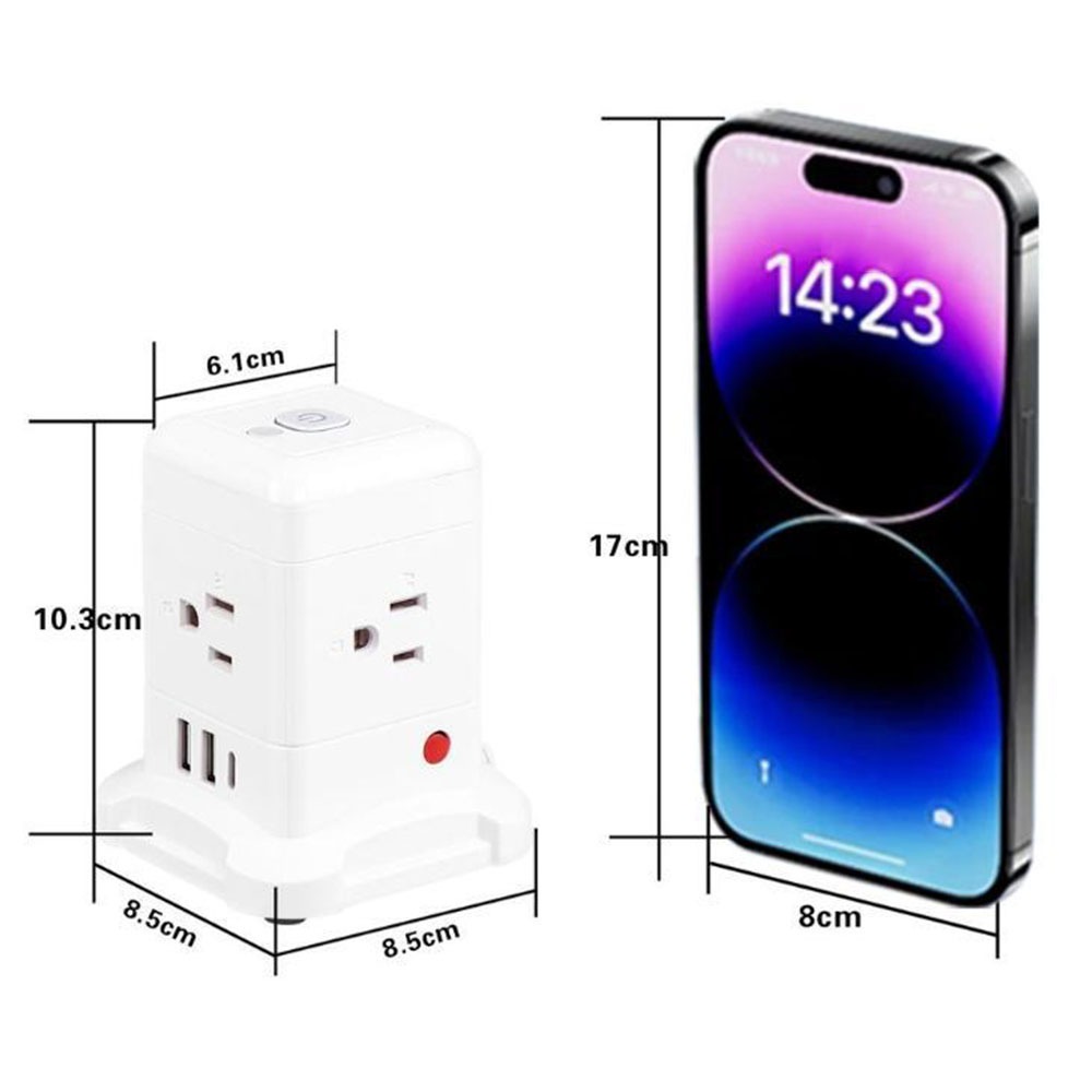 Rubik's Cube Vertical Single-Layer USB Socket with Night Light, , large