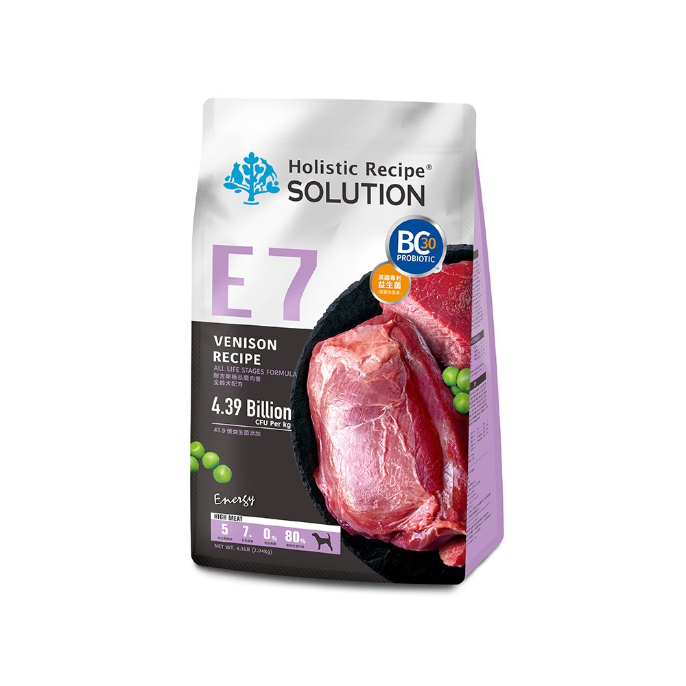 【耐吉斯】E7 極品鹿肉餐 無穀全齡犬配方(全齡犬飼料 狗飼料 狗糧 犬糧 狗食)4.5LB(2.04KG), , large