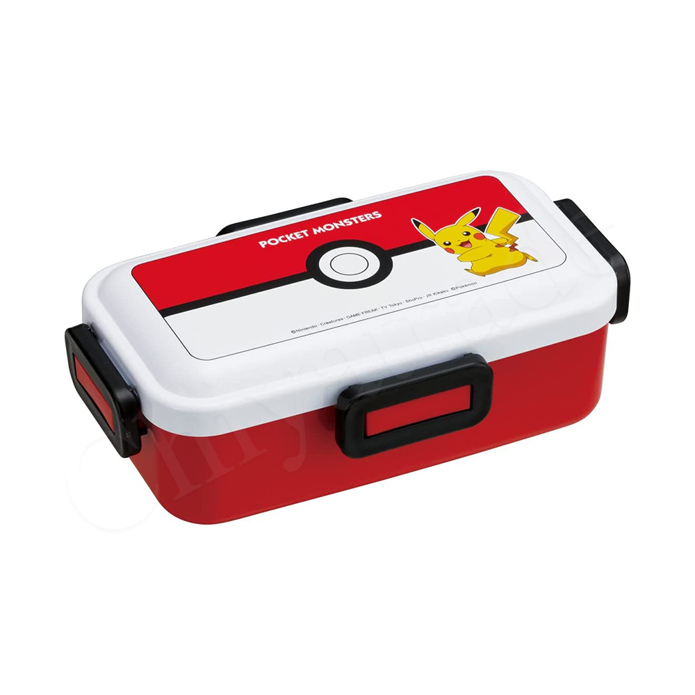 【百科良品】日本製 精靈寶可夢 皮卡丘寶貝球 保鮮便當盒530ML+環保筷子18CM(日本境內版), , large
