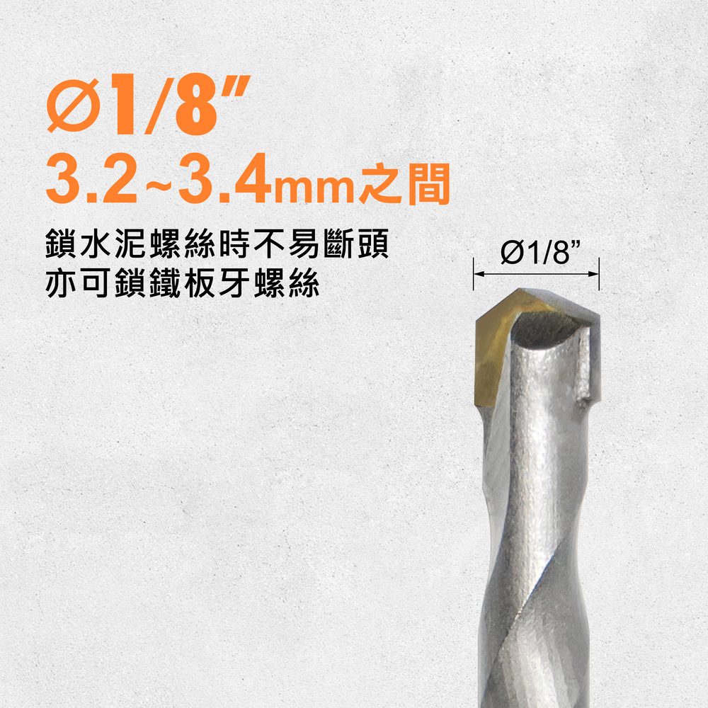 【Panrico 百利世】3.4mm替換式鑽及鎖組 附十字起子頭 6分螺絲50支 (AE134), , large