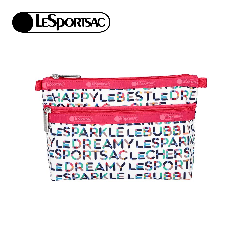 LeSportsac Cosmetic Clutch 雙層拉鍊收納化妝包/ 趣味字母 Cosmetic Clutch 雙, , large