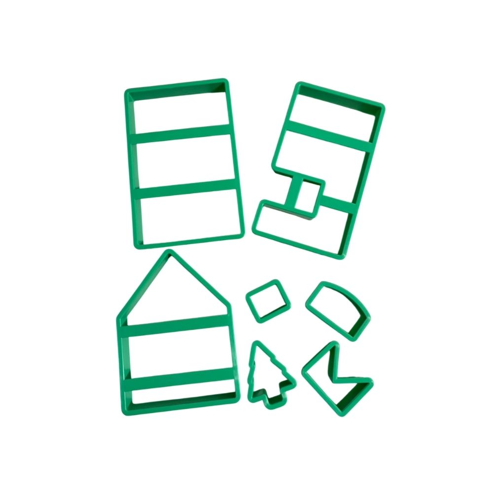 GS MALL 台灣製造 薑餅屋餅乾模具 餅乾壓模 切壓模 餅乾模具 造型烤模 烘焙模具 模具 薑餅屋 薑餅屋模具, , large