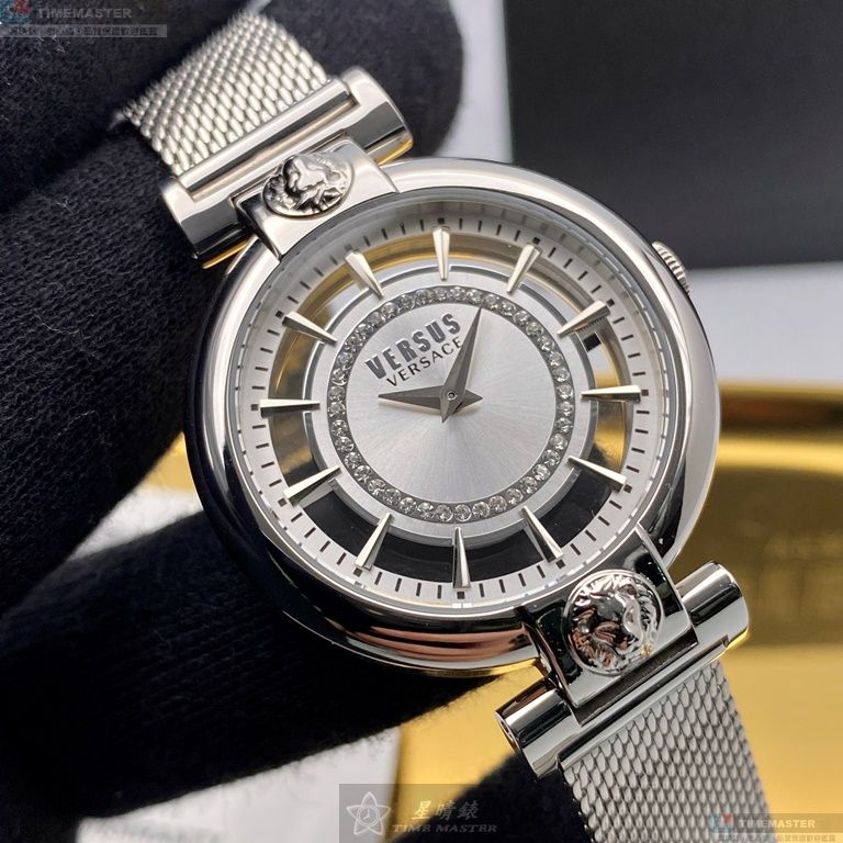 [星晴錶業]VERSUS VERSACE手錶,36mm,VV00020銀色錶面銀錶殼銀色米蘭錶帶款, , large
