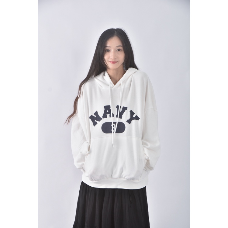 (F) lego質感連帽白色長袖上衣二手衣, , large