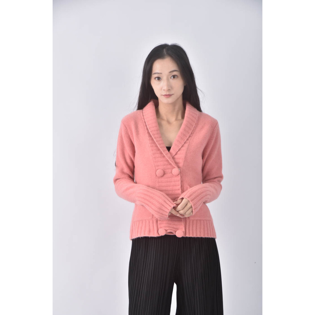 (S) al moma排扣粉色外套二手衣, , large