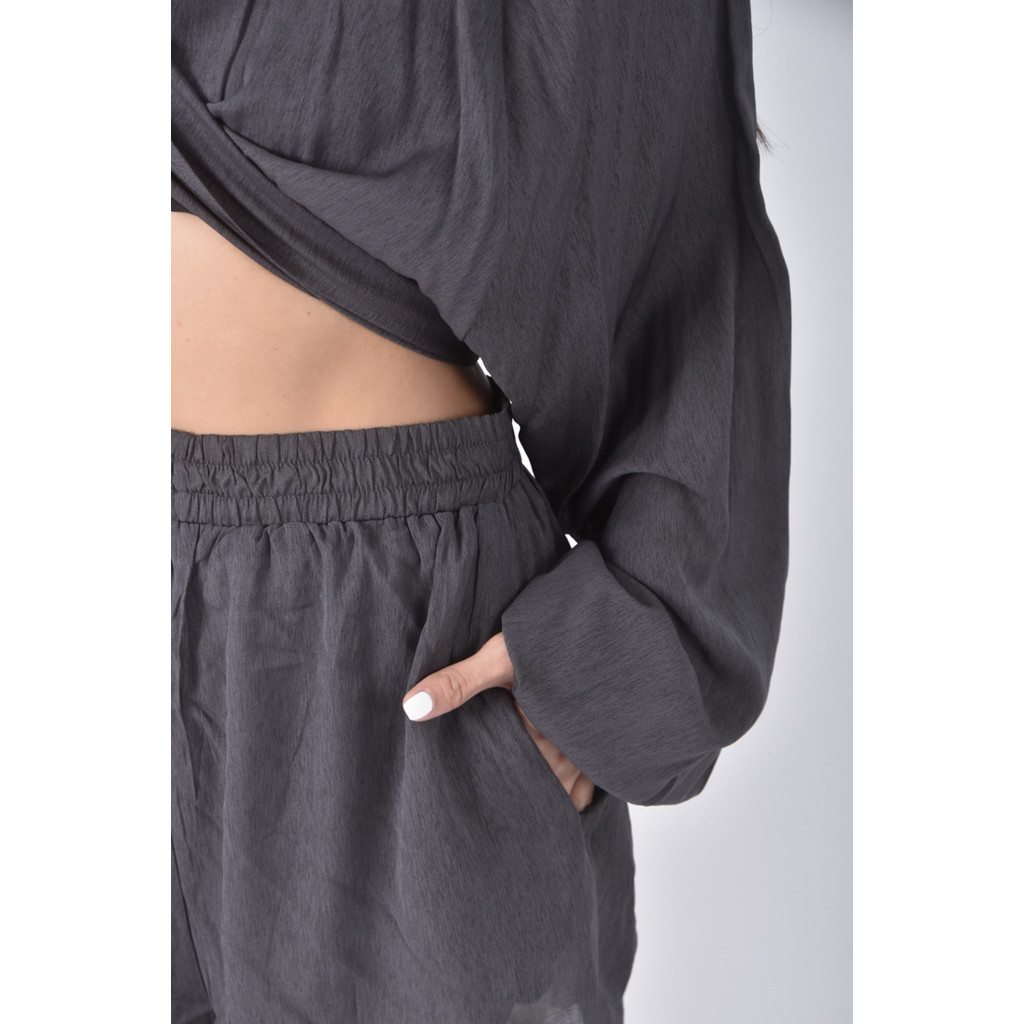 (S) 素面灰色套裝二手衣, , large