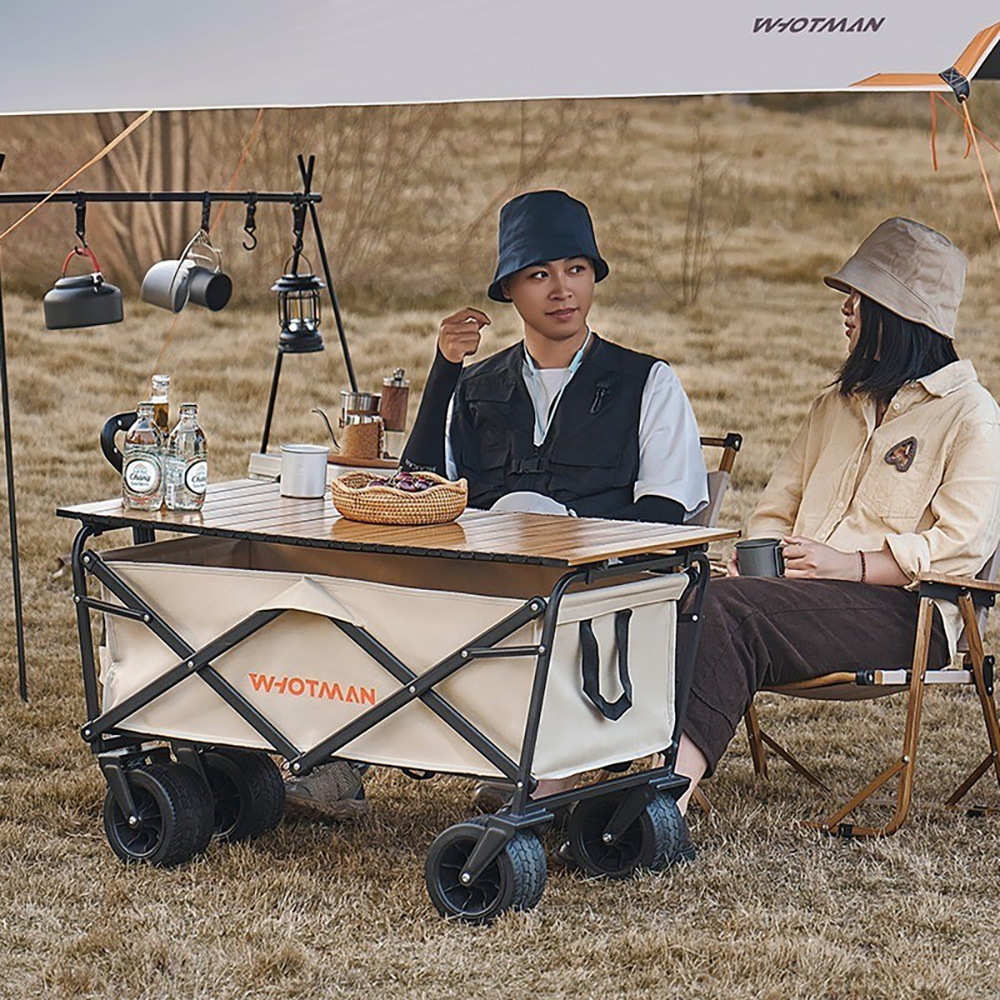 Whotman-3秒摺疊大容量碟煞坦克露營車-米白, , large