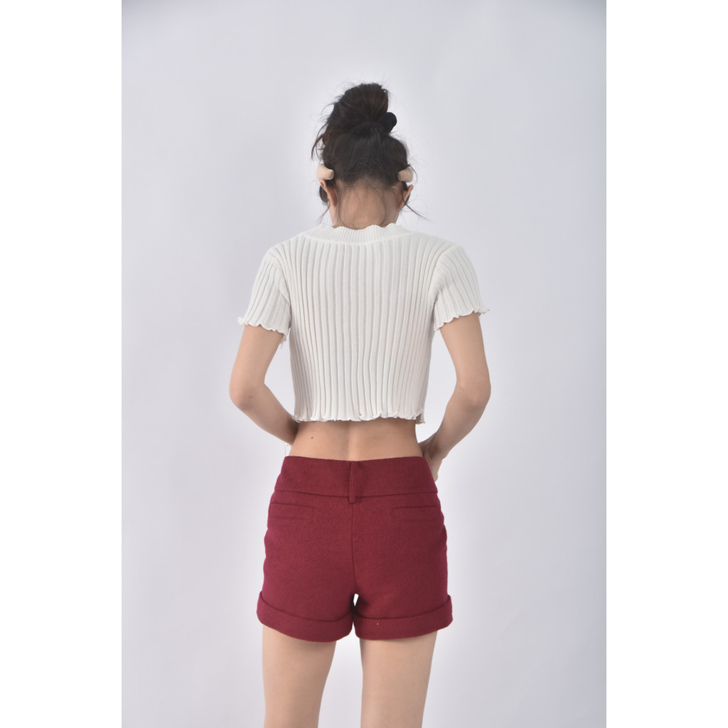 (4XL（含）以上) 素面紅色短褲二手衣, , large
