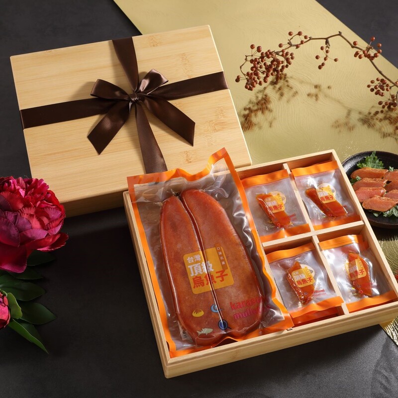 [大賞] 野生烏魚子雙饗禮盒(11兩1入+200g/28入一口烏魚子), , large