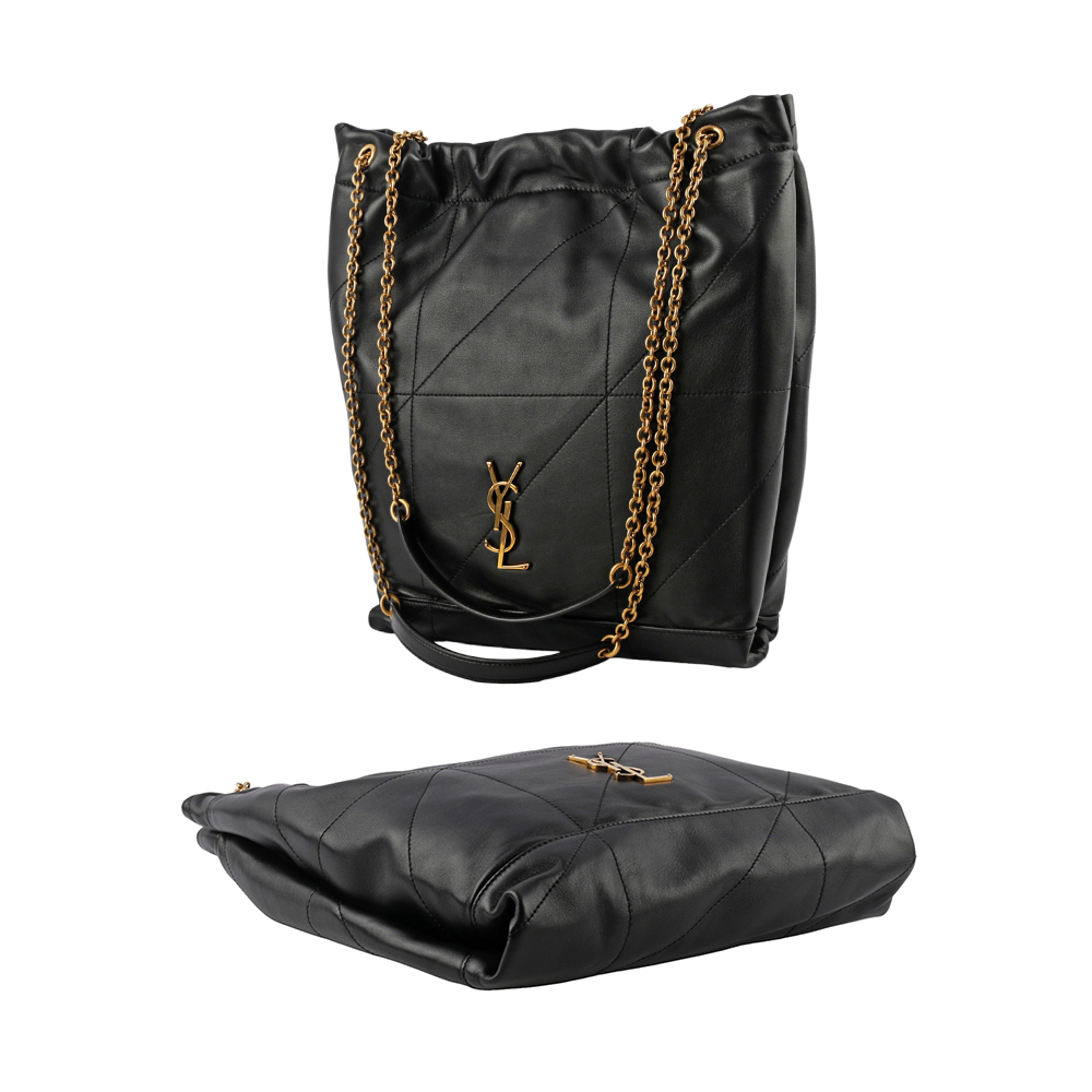 YSL Jamie 4.3 菱格紋小羊皮附小袋肩背包/黑色, , large