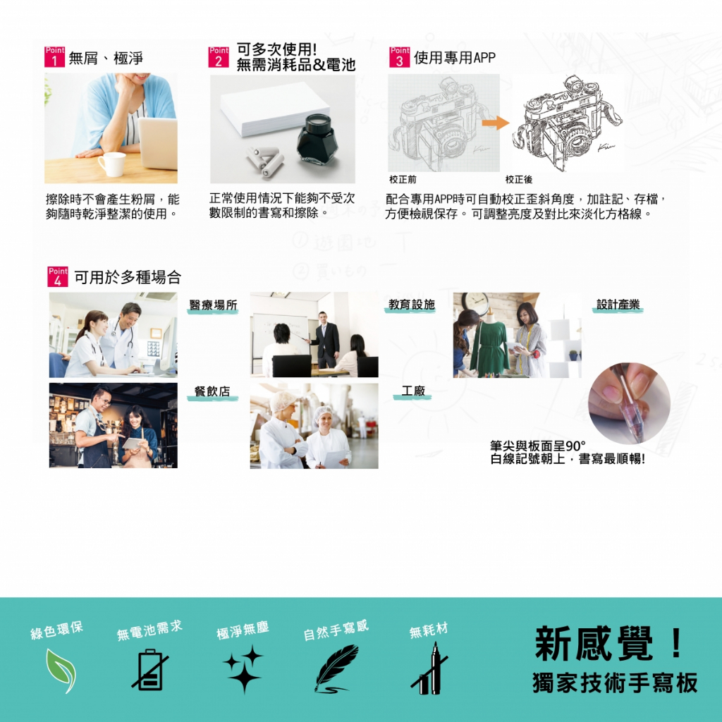 *需預訂 普樂士PLUS  Kaite2 磁性手寫板-A4方格【內含鋼筆型專用筆和板擦各1】(428-713), , large