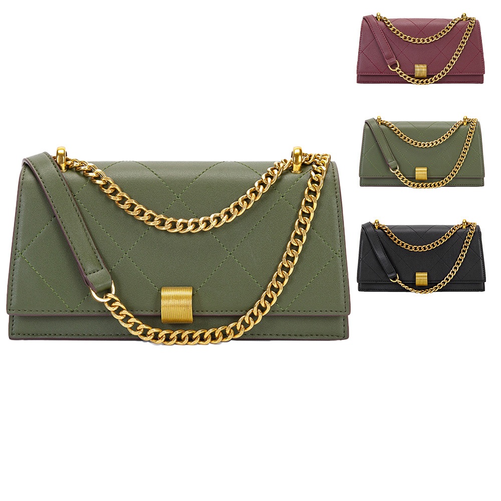 SPRING-菱格鍊條包 刺繡鍊條小斜背包 菱格晚宴包 -多色 菱格鍊條肩背包(9-95225), , large