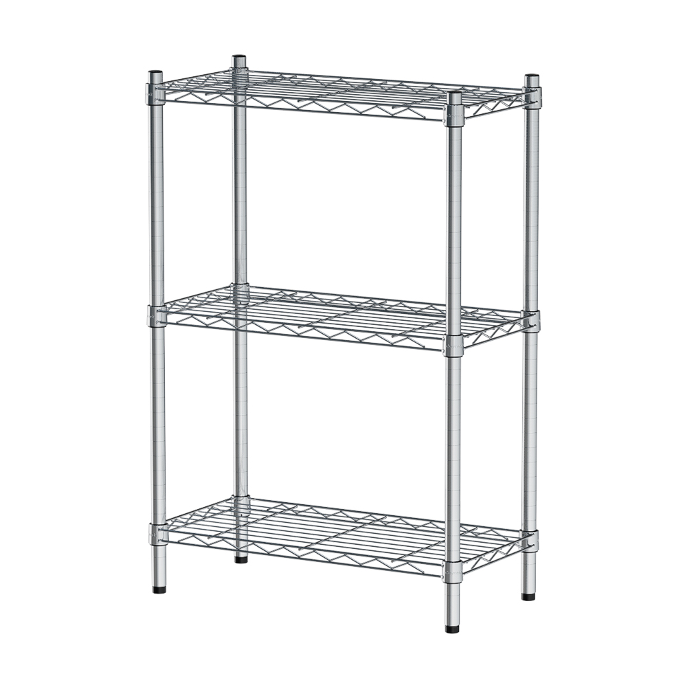 【Y HOUSE】60x30x90cm Lightweight Three-layer Iron Rack Iron Rack Shelf-Electroplating