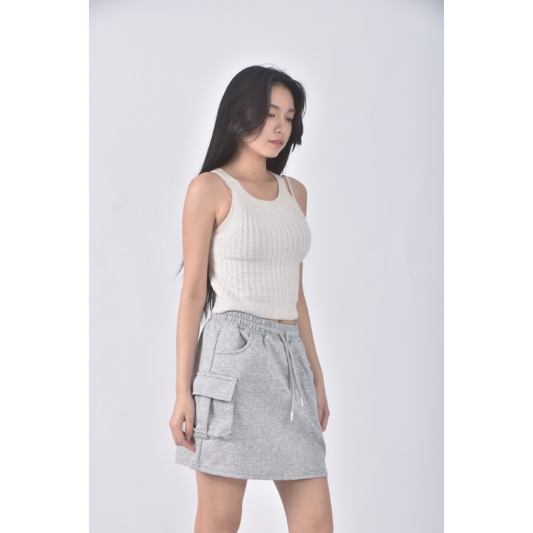 (L) amy質感灰色短裙二手衣, , large