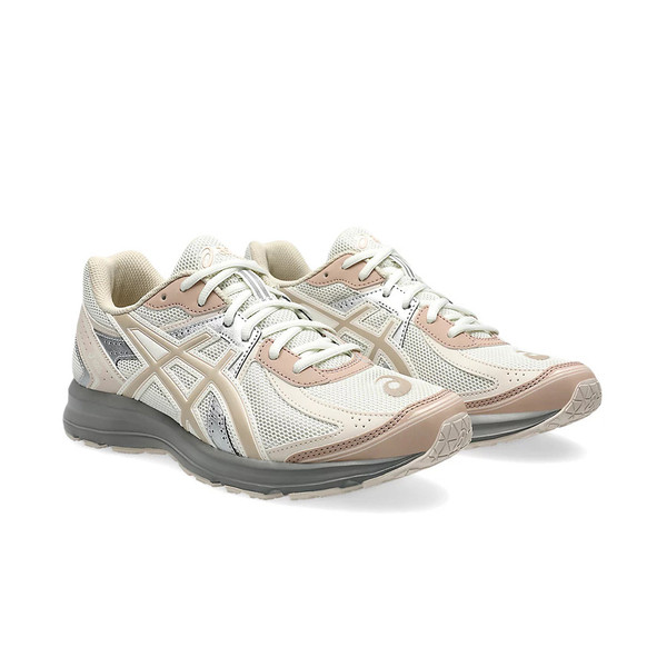 Kixpress-Asics Jog 100s 女 運動休閒鞋 舒適 穿搭 米灰 粉 [1203A741-100], , large