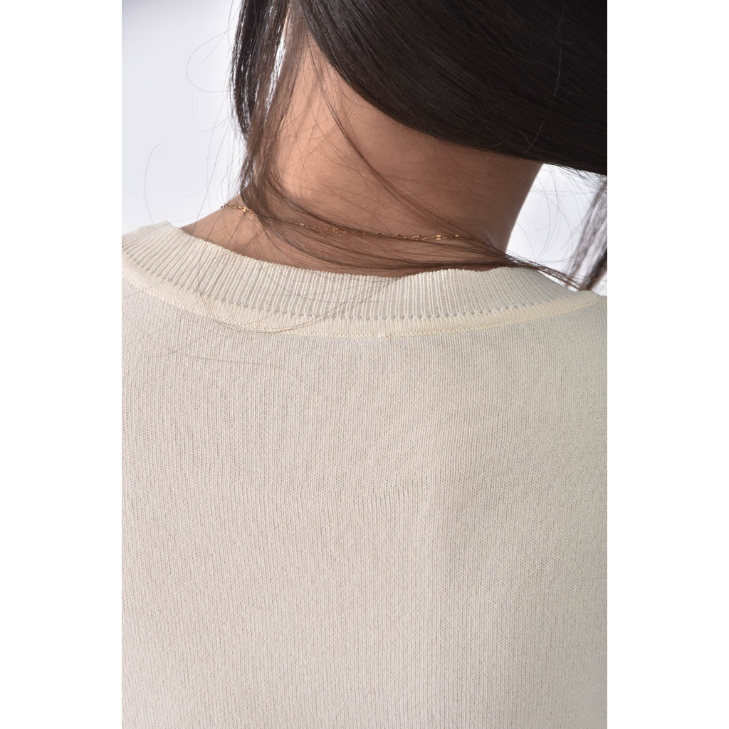 (S) 圓領杏色上衣二手衣, , large