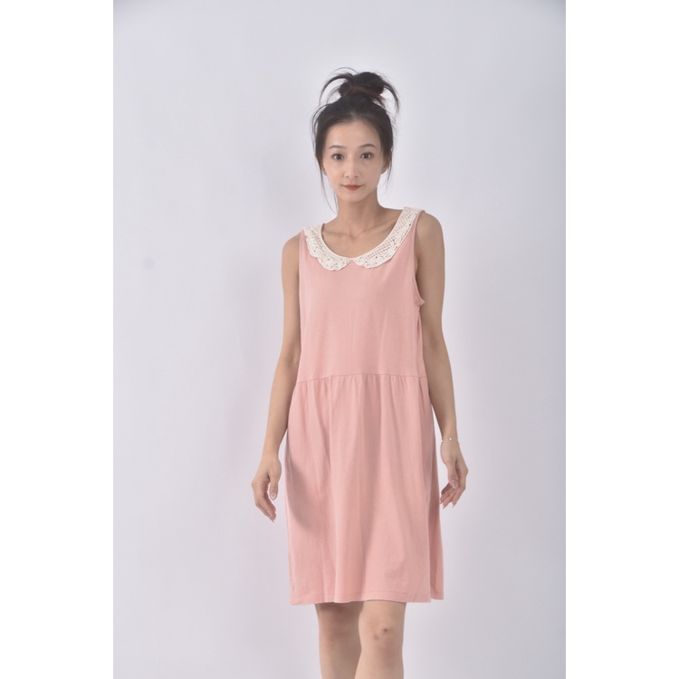 (L) lativ棉質純棉粉色洋裝二手衣, , large