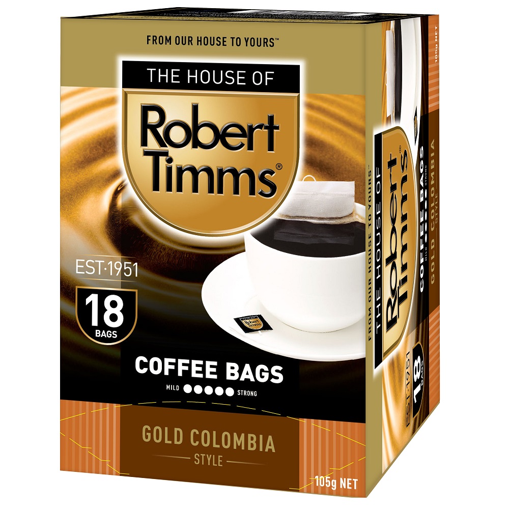 Robert Timms Gold Colombia Coffee Bags, , large