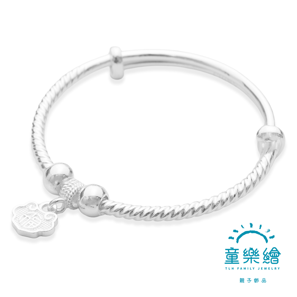 【童樂繪金飾】兒童純銀手鐲手環 祥福繞腕 (彌月銀飾 滿月禮 寶寶足銀), , large