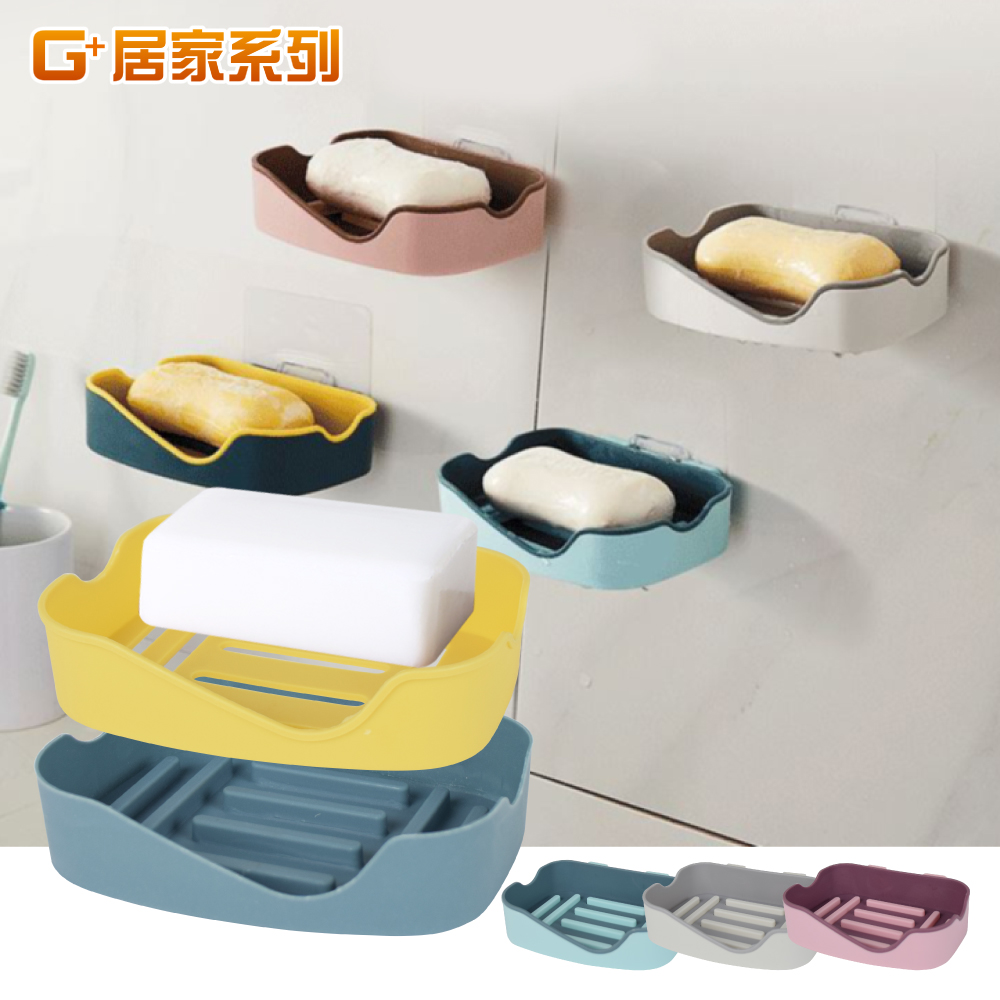Traceless sticker enlarged two-color soap holder