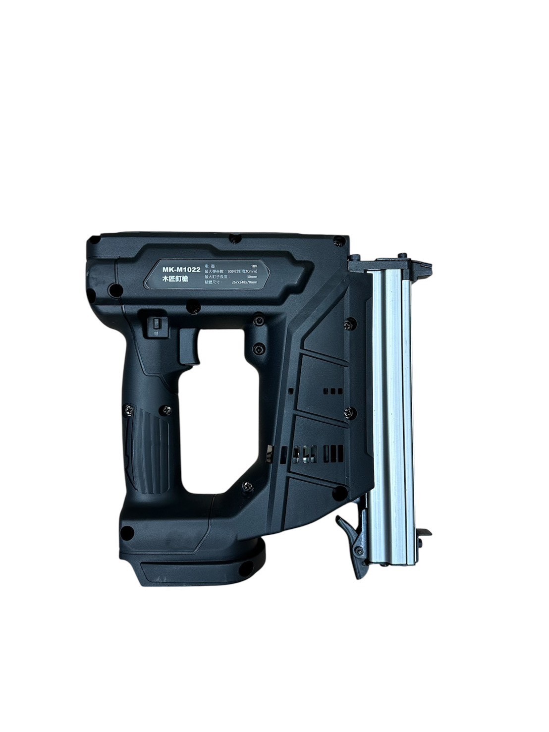 WIN五金 MK-POWER 18V充電式木工釘槍 MK-1022(單主機) 最大寬度:10mm 長度:30mm 電動木工釘槍, , large
