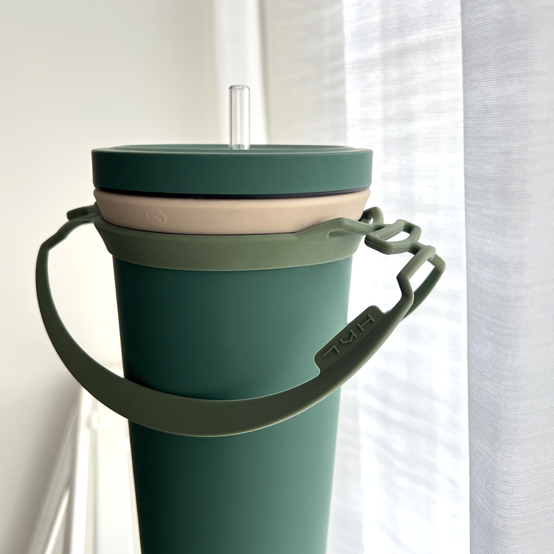 [HhL] Ling-Bei Plus-Cup Carrier Bag (Army green & sandy brown), , large