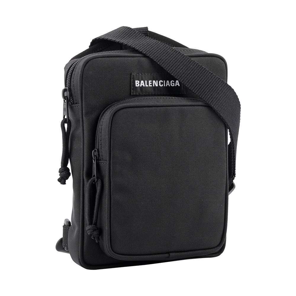 BALENCIAGA Explorer 尼龍拉鍊口袋斜背包/黑色, , large
