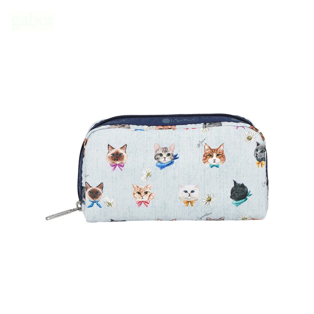 LeSportsac Rectangular Cosmetic 長形化妝包 送禮-晴空貓語, , large