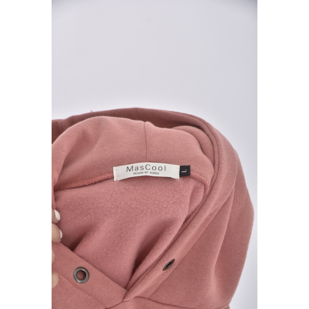 (L) mas cool運動棉質連帽內刷毛橘色長袖上衣二手衣, , large