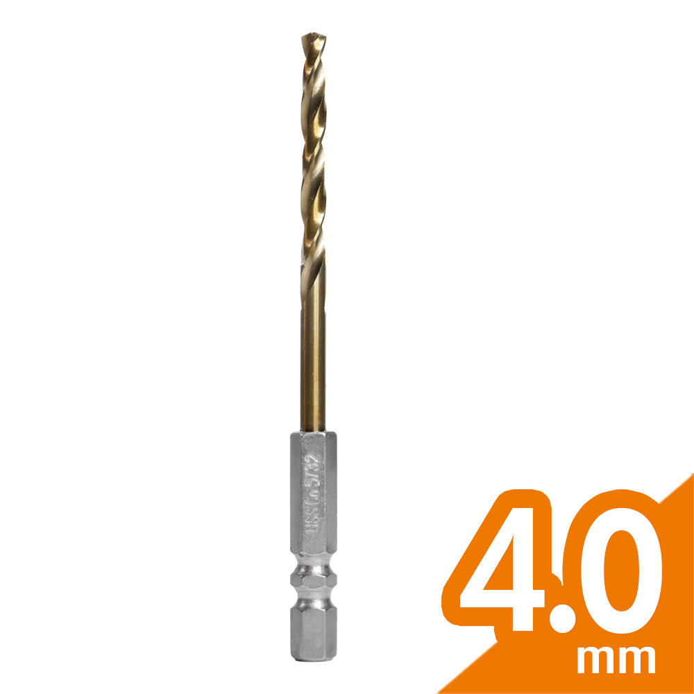 【Panrico 百利世】六角軸含鈷鑽頭/4.0mm(鑽鐵 鑽白鐵 鑽木頭 鑽塑膠), , large