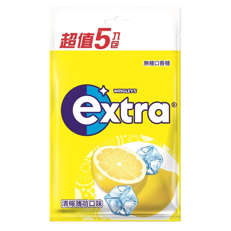 Extra潔淨無糖口香糖清檸薄荷五入, , large