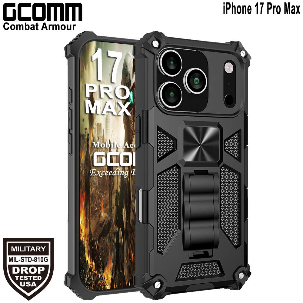 GCOMM iPhone 17 Pro Max 軍規戰鬥盔甲保護殼 Combat Armour 黑戰甲, , large