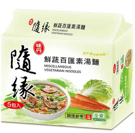 隨緣鮮蔬百匯麵(袋) 80g, , large