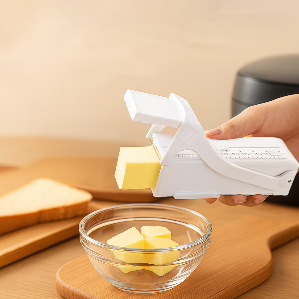 【上手家居】單手奶油切割器分裝盒 白色(奶油盒/烘焙/奶油切割盒/奶油切片器/奶油收納盒), , large