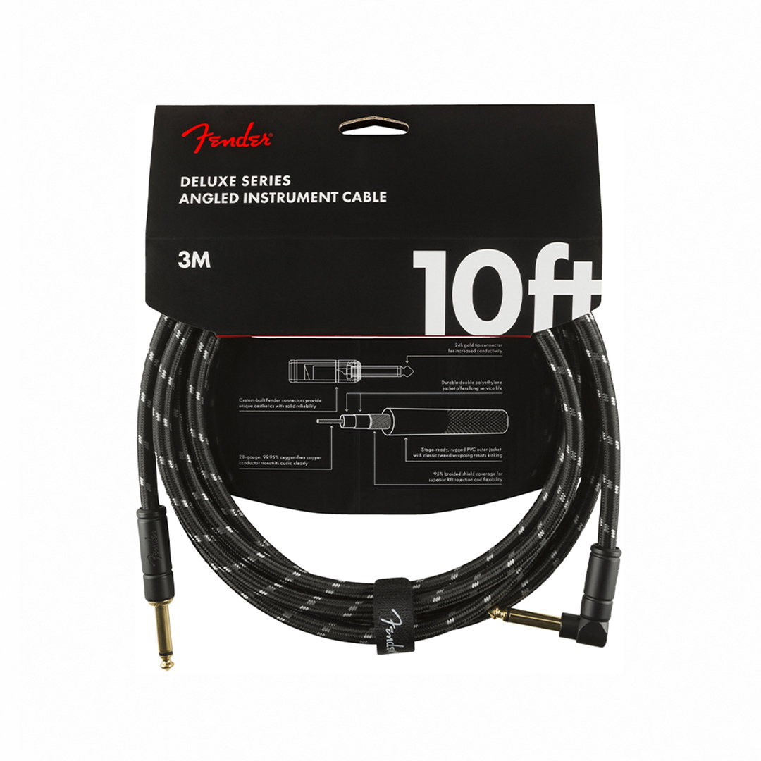 Fender Deluxe SL Tweed IL 樂器導線 3M 黑編織款【敦煌樂器】, , large