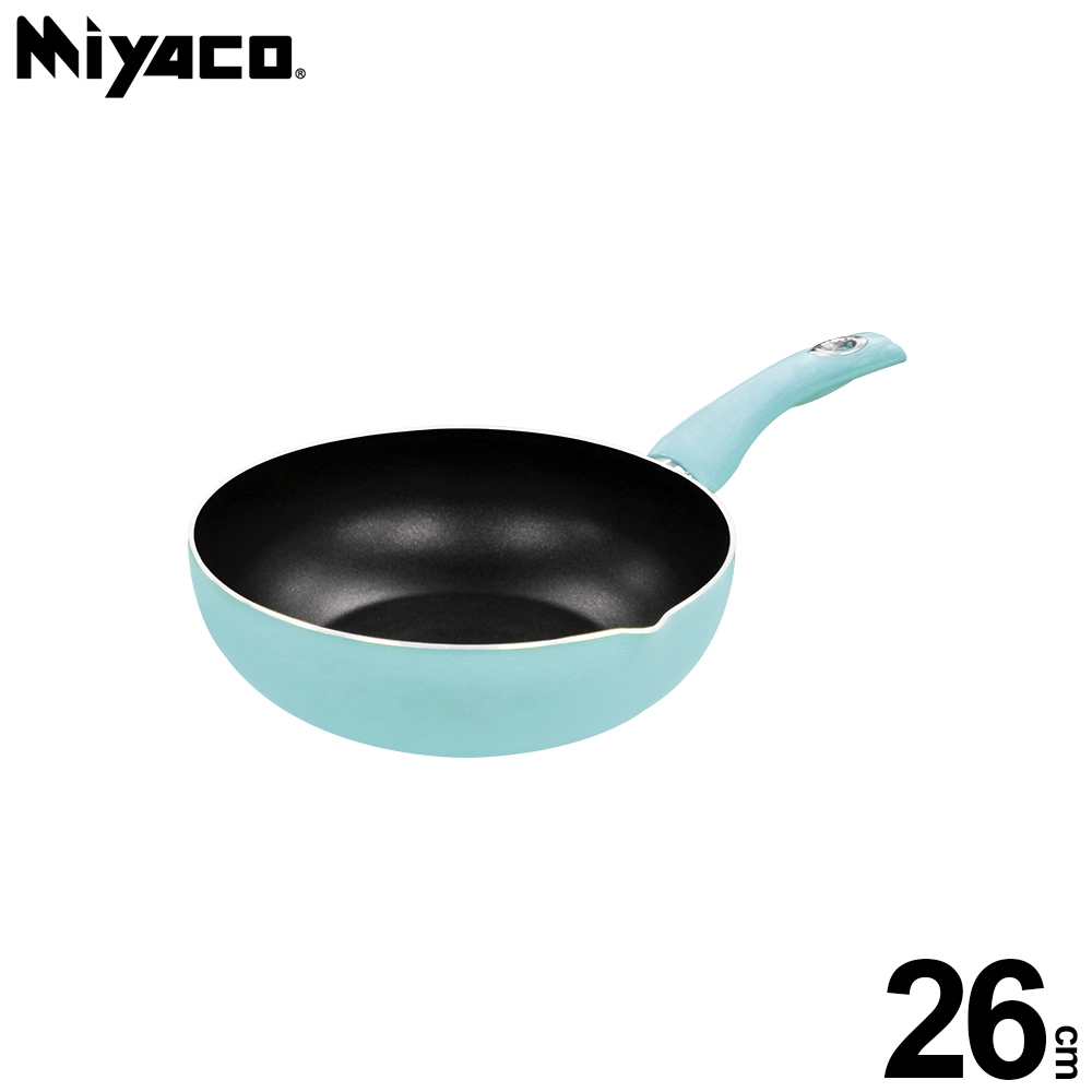 Miyaco 米雅可 輕漾導磁不沾油炸鍋單柄不沾鍋平底鍋湯鍋IH 26cm-Leidea樂德兒, , large