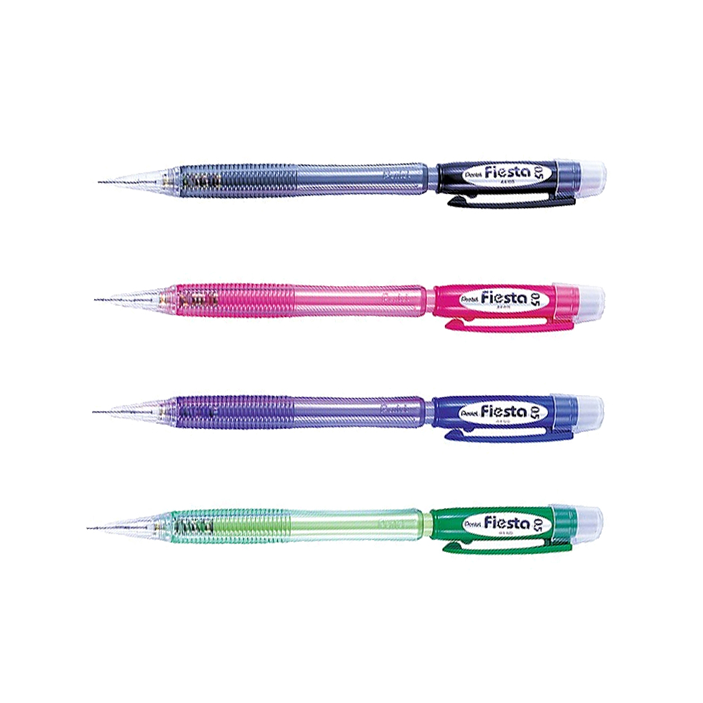 【 Pentel 飛龍 】Fiesta 自動鉛筆 0.5mm 12支/盒 AX105(筆桿顏色隨機出貨), , large
