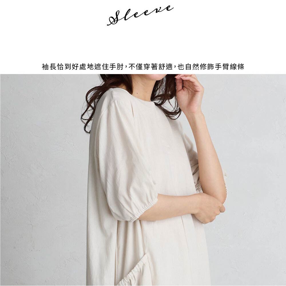 日本【SHONAGON】印度棉麻口袋洋裝, , large