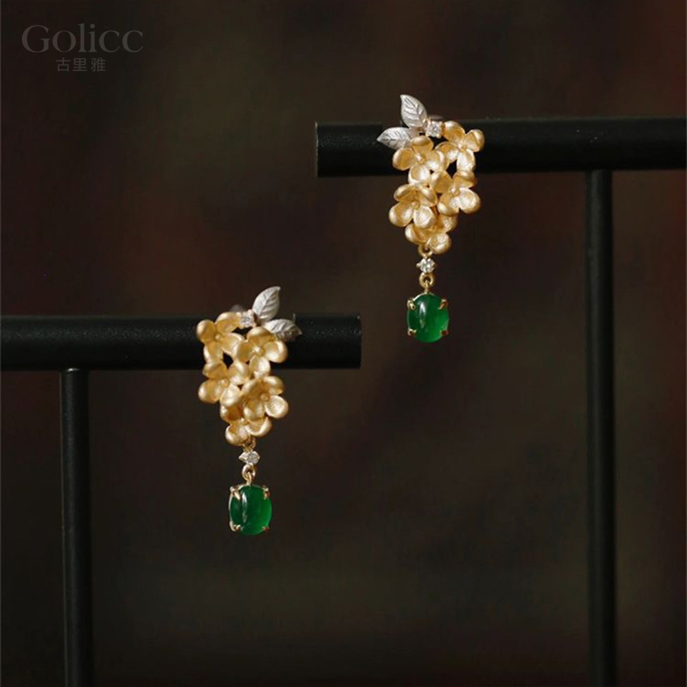 【Gulicc】古莉可 耳環  桂花流蘇 雅致復古耳環, , large
