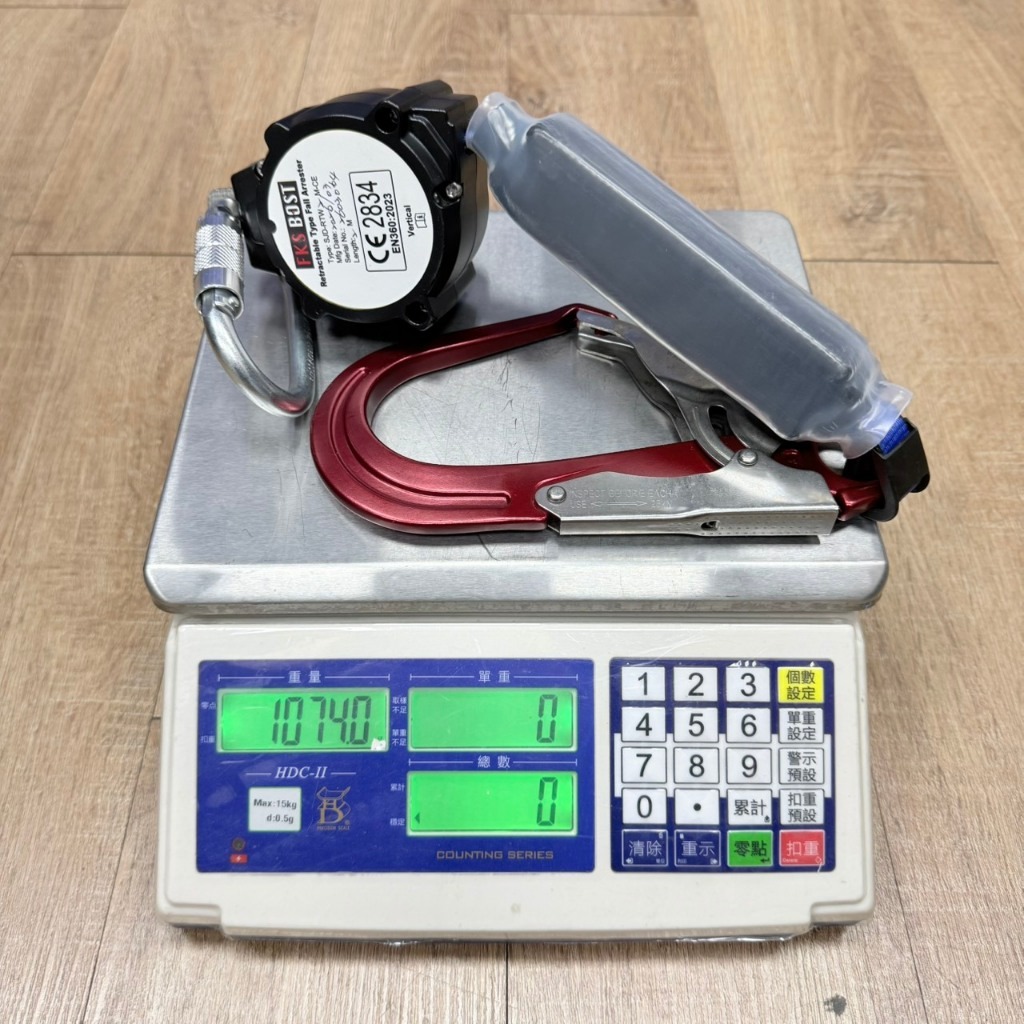 WIN五金 台灣製造FKS BOST SRL-3M(單顆) 織帶高空作業防墜器 通過認證CE EN 織帶防墜器 安全帶 捲吊防墜器 防墬器, , large