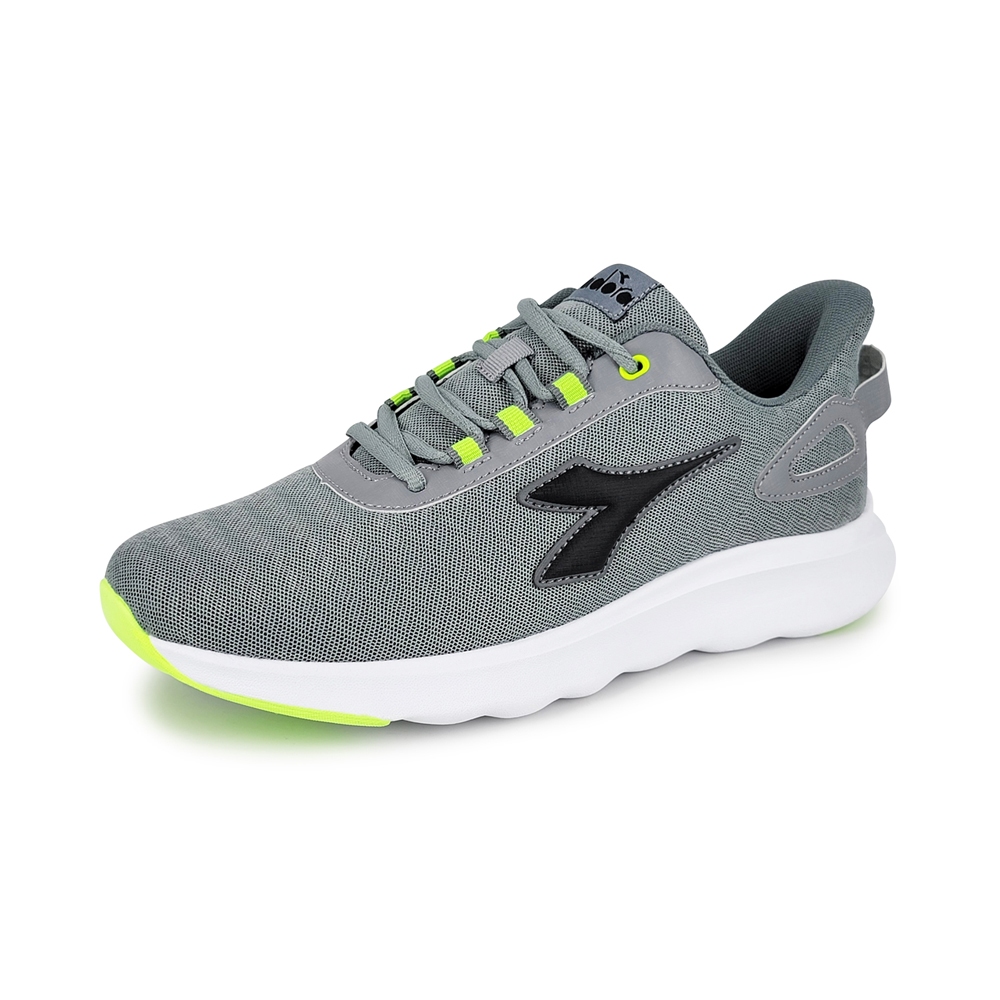 DIADORA迪亞多那 時尚運動慢跑鞋 男運動鞋 男鞋 簡約 透氣 保護後跟 吸震 回彈 減壓 彈力 棉鞋墊 止滑 灰, , large