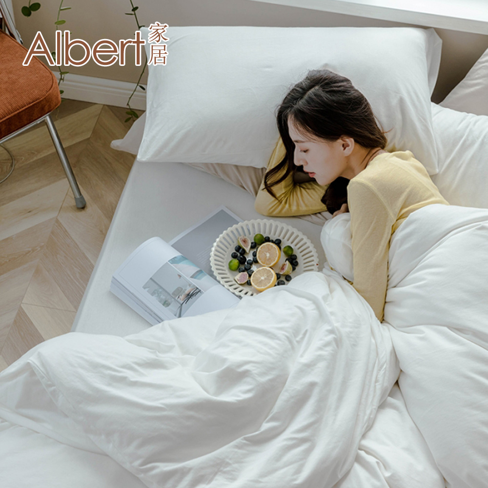 【Albert家居】素色親膚棉 床包兩用被組 加大6尺 (多色任選/6x6.2尺/台灣製造), , large
