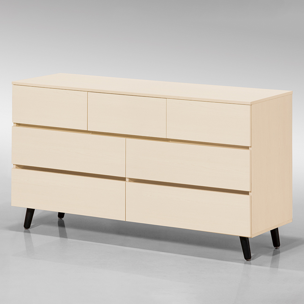 【Hampton 漢汀堡】娜塔白楓木七斗櫃, , large