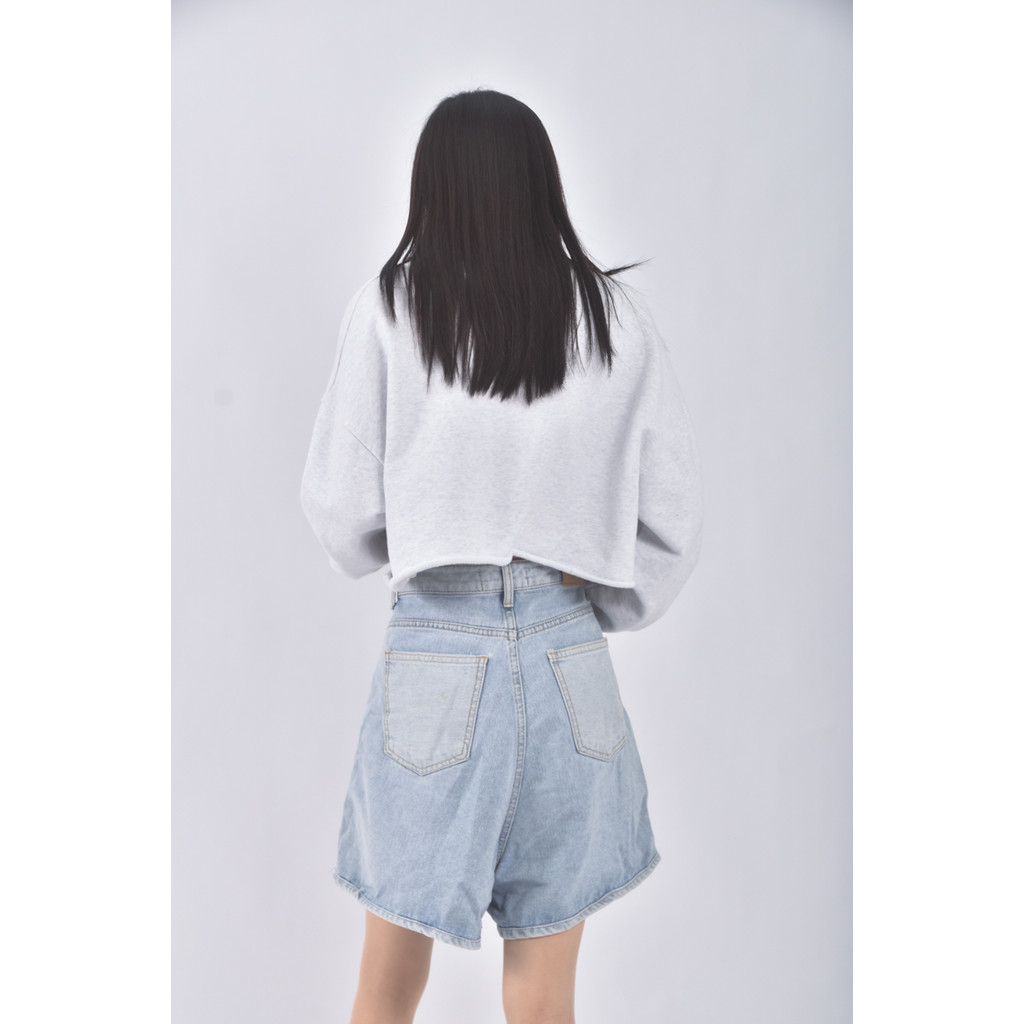 (2XL) fave韓牌高腰丹寧牛仔質感藍色短褲二手衣, , large