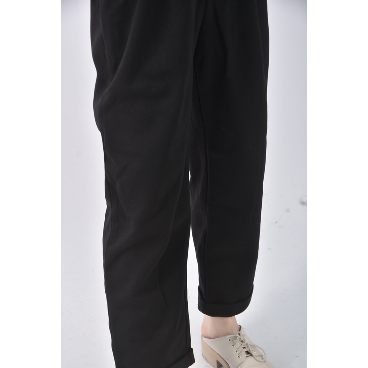 (XL) mulvan高腰寬版黑色長褲二手衣, , large