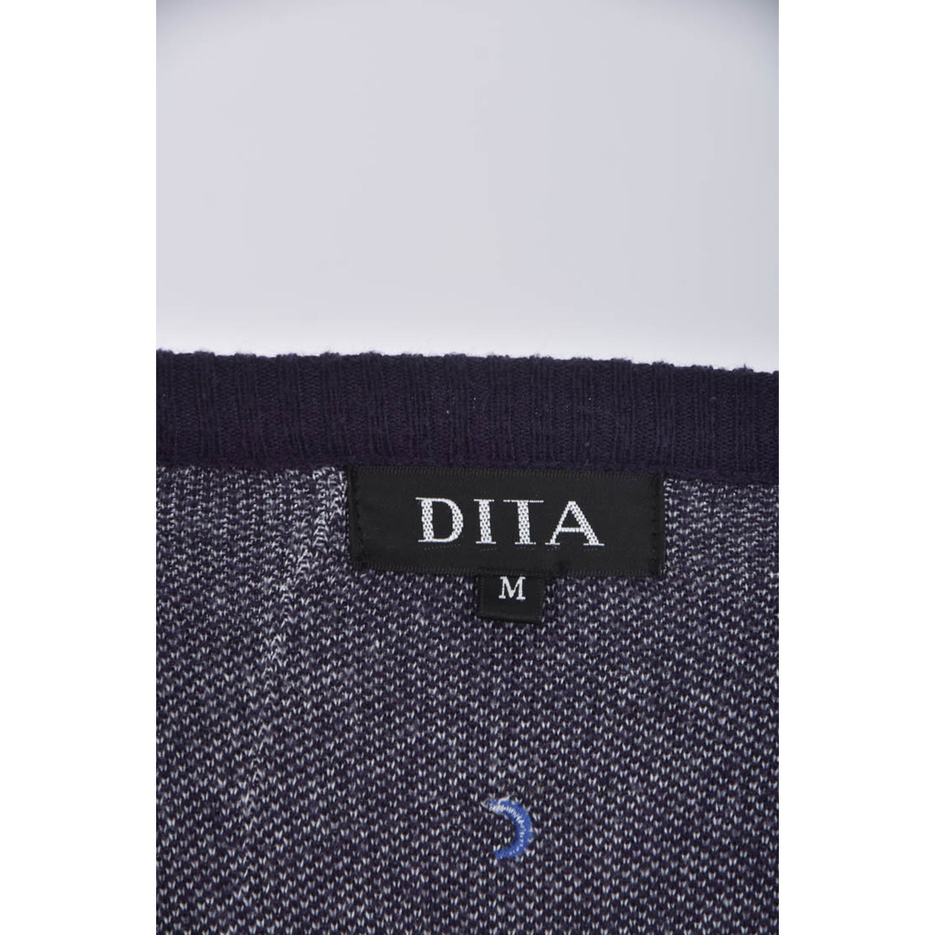 (M) dita羊毛棉質星座藍色罩衫二手衣, , large