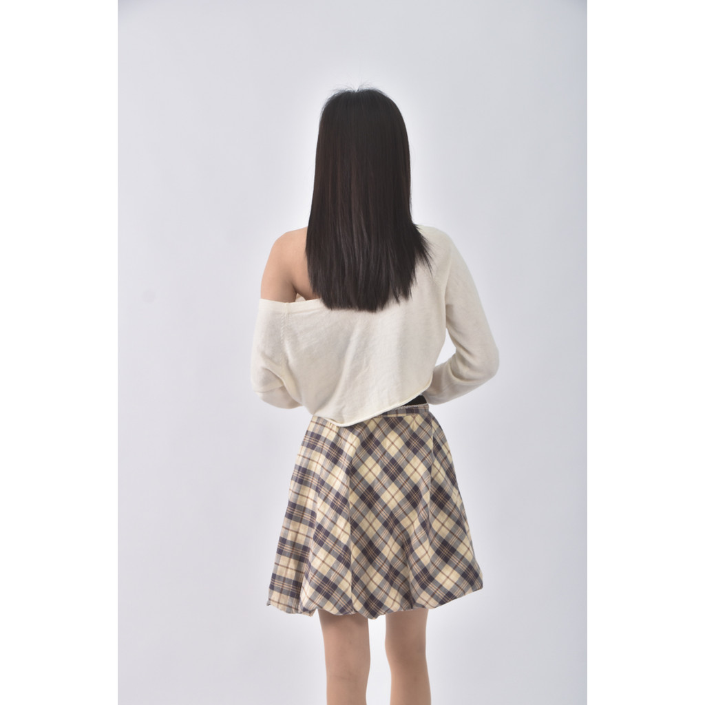 (XL) kinloch anderson格紋杏色短裙二手衣, , large