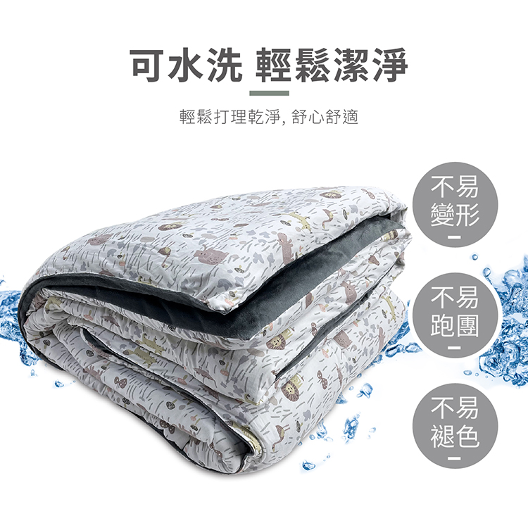 【多利寶寢具】VICTORIA 針織雪花絨雲朵棉雙面四季被/棉被胎-水豚, , large